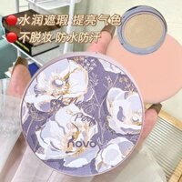 Novo Pressed Powder Cushion Clear Feeling Concealer Kiểm soát dầu lâu trôi Bột chống dính Kem nền da tự nhiên040301