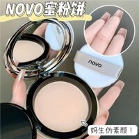 Novo Pressed Powder Frosted Concealer Kiểm soát dầu Cố định Bột ép Bột chống dính Chống thấm nước Bột ép mờ chống mồ hôi Đảng sinh viên nữ20250307