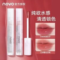 Novo Water Gloss Mirror Lip Glaze Toot Lip Gloss Chống Thấm Nước Chống Dính Cốc Dưỡng Ẩm Son Môi Dưỡng Ẩm Dầu Môi Không Trang Điểm Làm Trắng Da Nữ