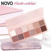 Novo Zhaozaoxingye Twelve Colors Eye Shadow Powder Quality Delicate Natural Look Color Not Blooming Thin and Glittering Pearlescent Students R4EL