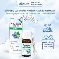 Novocare Novofido drops 15ml men vi sinh cho bé bổ sung lợi khuẩn, cân bằng hệ vi sinh, hỗ trợ tiêu hóa, giảm đầy hơi