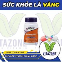 Now Astaxanthin 4mg - chống oxy hóa, lão hóa, điều trị suy giảm thị lực (60/90 Viên)