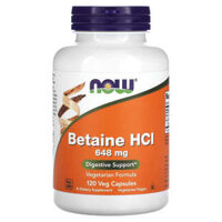 NOW Foods Betaine HCL 648 mg 120 Veg Capsules