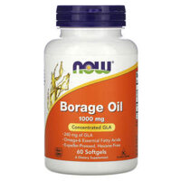 NOW Foods Borage Oil Concentration GLA 1.000 mg 60 Softgels