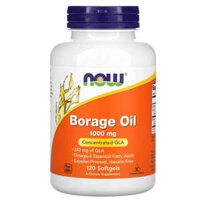 NOW Foods Borage Oil Concentration GLA  1.000 mg 120 Softgels