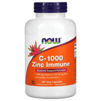 NOW Foods C-1000 Zinc Immune  180 Veg Capsules