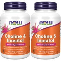 Now Foods Choline & Inositol 500mg Capsules, 100ea, 2ea