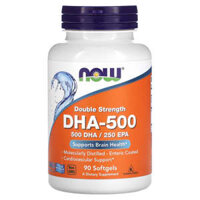 NOW Foods DHA-500 Fish Oil Double Strength 90 Softgels