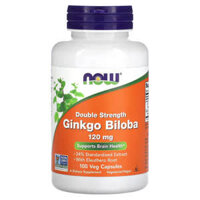 NOW Foods Double Strength Ginkgo Biloba 120 mg 100 Veg Capsules