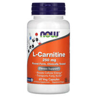 NOW Foods L-Carnitine 250 mg 60 Veg Capsules