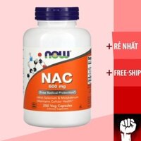 Now Foods N-Acetyl-Cysteine [NAC] 600mg | Tăng Cường Chức Năng Gan [100 Viên - 250 Viên] - Chính hãng Mỹ