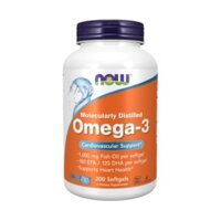 Now Foods Omega 3 180 EPA 120 DHA Softgels, 200 Packs, 1 Pack