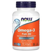 NOW Foods Omega-3 Fish Oil 90 Softgels