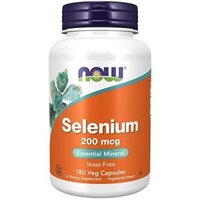 Now Foods Selenium 200 mcg VCaps, 180 Viên, Hỗ trợ chống oxy hóa cho sức khỏe miễn dịch