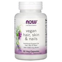 NOW Foods Solutions Vegan Hair Skin & Nails 90 Veg Capsules