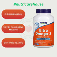 NOW Foods, Ultra Omega-3, 500 EPA / 250 DHA, 180 viên gel mềm - SỨC KHỎE TỔNG QUAN