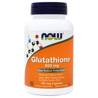 Now Glutathione 500 mg, hỗ trợ chống lại các gốc tự do, chống oxy hóa mạnh