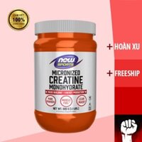 NOW Sports Micronized Creatine Monohydrate Powder [500g] Không Vị - Cung Cấp Năng Lượng Sức Mạnh Tập Luyện - Chính hãng