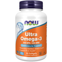 Now Ultra Omega - 3 Fish Oil - Hỗ Trợ Hệ Tim Mạch, Trí Não, Tăng Cường Thị Lực, Sáng Mắt, Đẹp Da