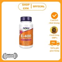 NOW Vitamin E-400 IU, 100 Softgels, viên vitamin E hỗ trợ đẹp da, tăng cường miễn dịch - Shop Gym