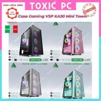 {Now/Grab} Case Gaming VSP KA30 Mini Tower (Màu Đen-Trắng-Hồng- Xanh) (Không kèm Fan)