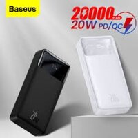 Nowship - pin sạc dự phòng baseus 15w/20w 20000mah sạc nhanh cho iphone 12