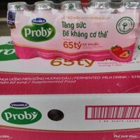 [NOWSHIP/GRAP] Thùng 50 chai sữa chua uống Proby hương dâu 65ml [HÀNG ODER]