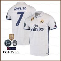 Np2 16 / 17 Ronaldo No.7 Áo bóng đá sân nhà POLO Áo thun thể thao Top Soccer Tee Unisex Player Phiên bản PN2