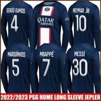 Np2 2023 PSG Paris Saint Germain Sân nhà Messi Neymar Mbappe Ramos Marquinhos Bóng đá dài tay Tee Plus Size P