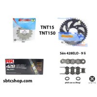 NSD Nhông dĩa RECTO sên RK phốt cao su 428 ELO Benelli TNT150 TNT15 TNT 150 chính hãng