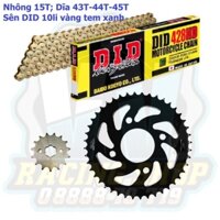 NSD / Nhông Sên Dĩa Recto Sên DID 10ly 428HD (Vàng) 10li Cho Winner - Winner X - GTR - Sonic