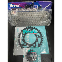 NSD – NHÔNG SÊN DĨA VITAL LẮP HONDA REBEL 300 (CHÍNH HÃNG) 14T-36T SÊN CAO SU CHUẨN 520