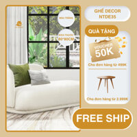 NT Home Ghế trường kỷ hiện đại màu trắng ngà với chất liệu boucle tròn mềm mại (NTDE35)