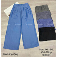 NT. Quần Dài Giả Jean Ống Rộng Nữ (60-70kg)