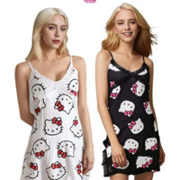 Nữ Hello Kitty Váy Ngủ Gợi Cảm Dễ Thương Váy Bộ Đồ Ngủ Anime Hoạt Hình Thời Trang Không Tay Thoáng Khí Đồ Ngủ Mùa Hè Nhà Quần Áo