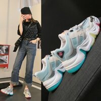 nữ hoang dã siêu lửa cầu vồng dày đáy bánh xốp giày thể thao