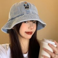 Nữ Mùa Xuân Gấu Bò Người Cá Mũ Bóng Vintage Chống Nắng Lưu Vực Mũ