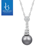 Nữ Trang Ngọc Trai, Bộ Trang Sức Ngọc Trai Đen Khuyên Tai Dáng Dài - BNJ211 - Bảo Ngọc Jewelry - Lẻ dây chuyền