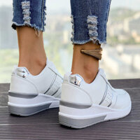 Nữ Trắng Phụ Wedge Chống Trượt Thoải Mái Sneaker Casual Outdoor Vulcanized Shoes Lady Wal