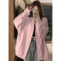 Nữ Xuân Thu Phiên Bản Hàn Quốc Ngọt Ngào Retro Màu Trơn Cổ Đứng Nút Áo Khoác Bóng Chày Rời