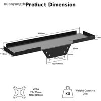 Nuanyangthree.vn Giao diện VESA Màn hình máy tính để bàn Giá đỡ TV Giá đỡ màn hình PC Giá đỡ lưu trữ màn hình cho TV Set-Top Box Loa Mini PC mới