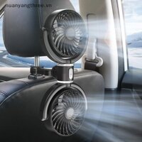 Nuanyangthree.vn Quạt làm mát lưng ghế ô tô Sạc USB Quạt hai đầu xoay 360 độ cổ Máy làm mát di động cho phụ kiện ô tô mùa hè mới