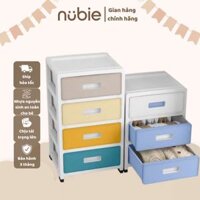 Nubie Tủ Đầu Giường 3/4/5 Tầng Có Bánh Xe,Tủ Đựng Đồ Lót, Tủ Đựng Đồ Đa Năng Bằng Nhựa PP Cao Cấp
