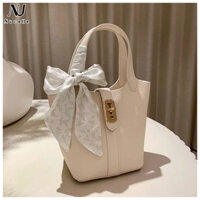 NUCELLE Túi Xách Da PU Màu Trơn Phong Cách Thời Trang Hong Kong Cao Cấp