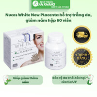 Nucos White New Placenta hỗ trợ trắng da, giảm nám hộp 60 viên