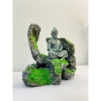 Núi Ngộ Không thiền định trang trí tiểu cảnh, bể cá thủy sinh