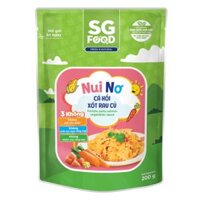 Nui nơ cá hồi xốt rau củ 200g