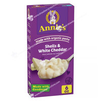 Nui Phô Mai Annie’s White Cheddar Shells Macaroni & Cheese Dinner with Organic Pasta, Hộp 170g (6 Oz.)