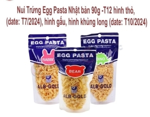 Nui trứng hình thỏ Egg Pasta 90g