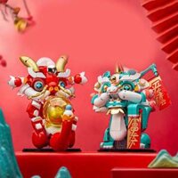 Núi và biển, thần thú vận chuyển Tỳ hưu, nến, rồng nghịch hạt, mô hình đồ trang trí thời thượng, khối lắp ráp xếp hình